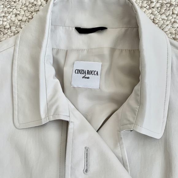 NWT Cinzia Rocca Due Trench in Light Stone, Sz 12 - Picture 8 of 10